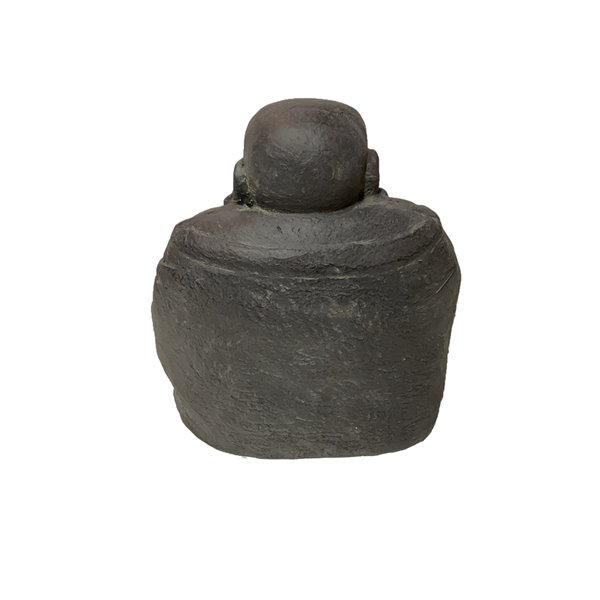 Hi-Line Gift Ltd. 16.5 H x 13-in W Grey Smiling Buddha Sitting Garden Statue