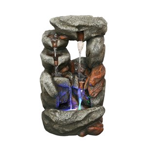 Hi-Line Gift Ltd. Stone Waterfall Fountain with LED Lights