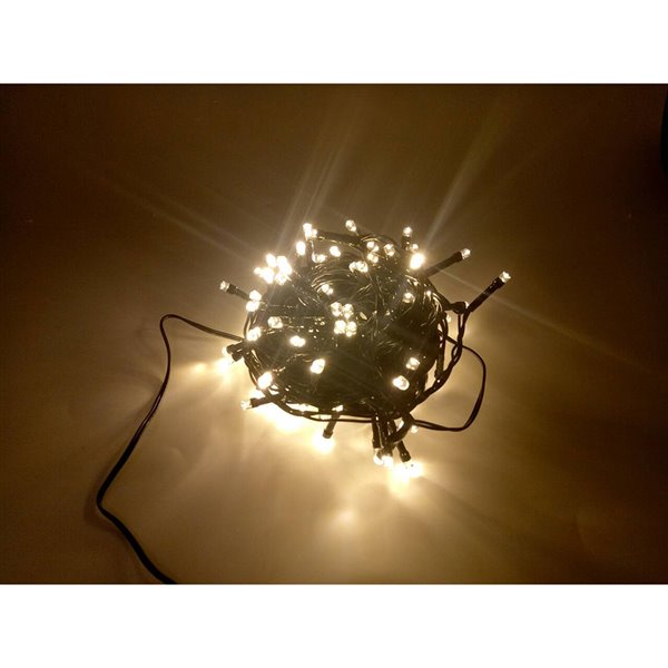 Hi-Line Gift Ltd. Multi-Function Timed LED String Lights With Remote - 100 RGB