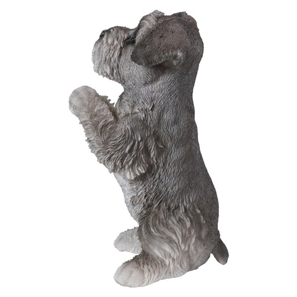 Hi-Line Gift Ltd. 8.3 H x 5-in W Grey Schnauzer Puppy Praying Garden Statue