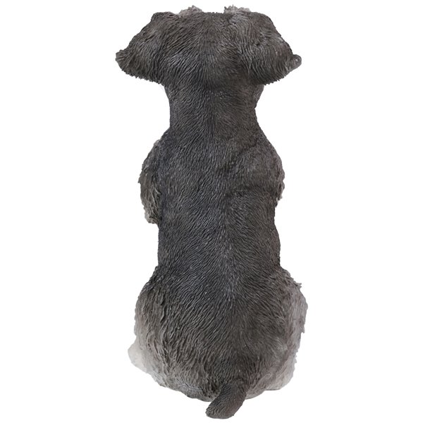 Hi-Line Gift Ltd. 8.3 H x 5-in W Grey Schnauzer Puppy Praying Garden Statue