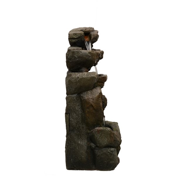 Hi-Line Gift Ltd. Multi-level Rock Fountain with LED Lights