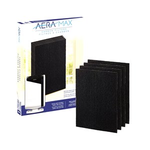 Filtre à charbon actif de rechange pour Aeramax 290/300/DX95 de Fellowes, grand, paquet de 4
