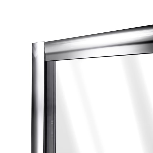 DreamLine Flex Semi-Frameless Pivot Shower Door - 72-in x 50.44-in to 54.44-in - Chrome/Clear Glass