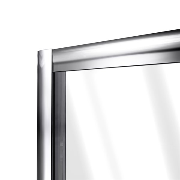DreamLine Flex Semi-Frameless Pivot Shower Door - 72-in x 50-in to 54-in - Chrome/Clear Glass