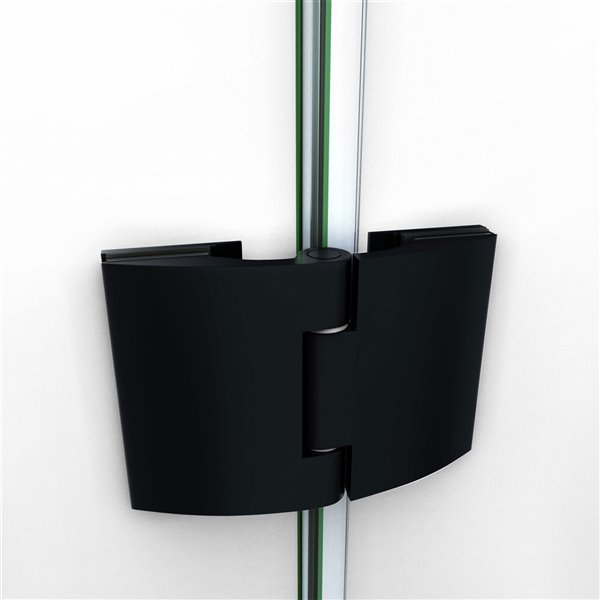 Aqua 48 x 58 Frameless Hinged 6mm Screen Pivot Tub Door in Satin Black