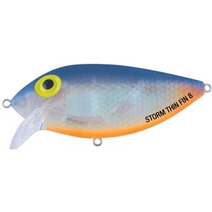 Leurre à pêche Original Thin Fin de Storm, 0,38 oz, Molten Steel