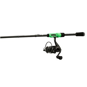 Canne et moulinet à pêche Code Spinning de 13 Fishing, puissance moyenne, 6 pi 6 po, Black