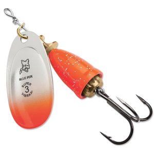 Leurre à pêche Classic Vibrax Spinner de Blue Fox, lame 2, Orange Chartreuse