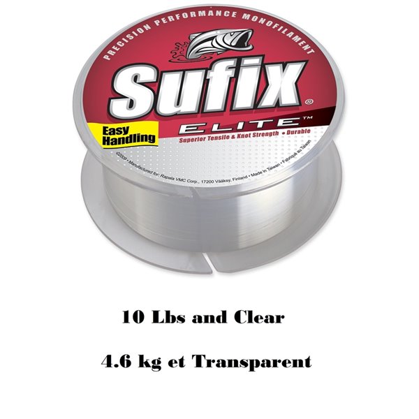 Sufix Elite Fishing Line - 10 lb - Clear 661-110