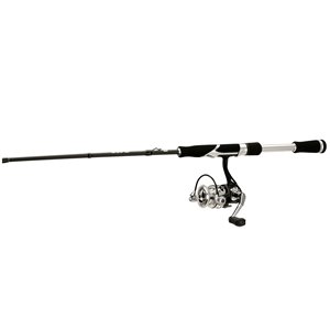 Canne et moulinet à pêche Code Spinning de 13 Fishing, puissance moyenne-élevée, 6 pi 7 po, Neon