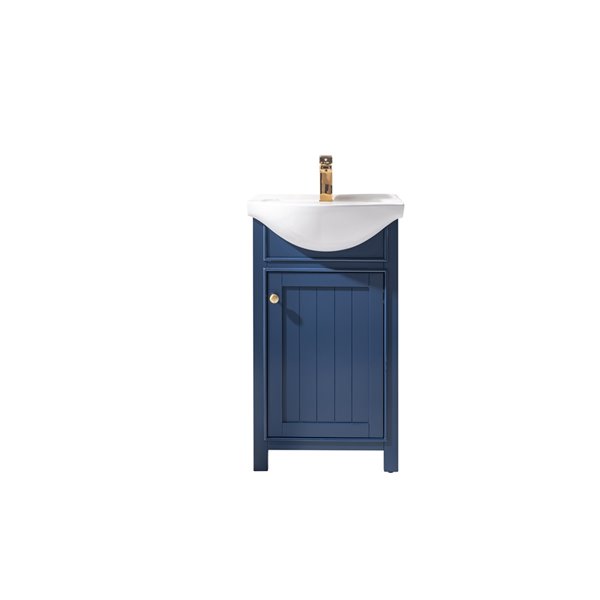 Blue Single Sink Bathroom Vanity, Design Element Vanity Blue