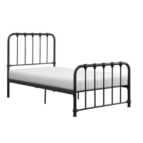 HomeTrend Bethany Platform Bed - Twin - Dark Bronze