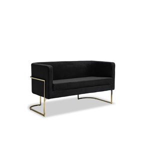 Causeuse moderne Betto de Mazin Industries, velours, noir