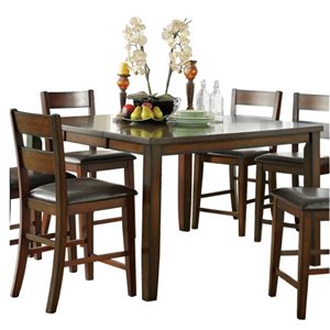 HomeTrend Mantello Modern Rectangular Extending Dining Table - Wood Veneer - Cherry