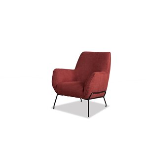 Chaise d'appoint moderne en polyester Lilly de HomeTrend, rouge