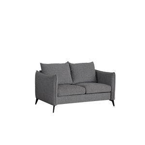 Causeuse moderne Gardiner de Mazin Industries, lin, gris
