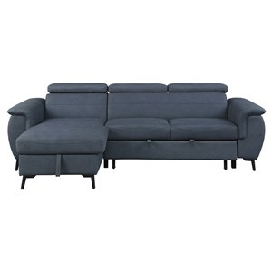 Sofa modulaire moderne Cadence de HomeTrend, polyester, bleu