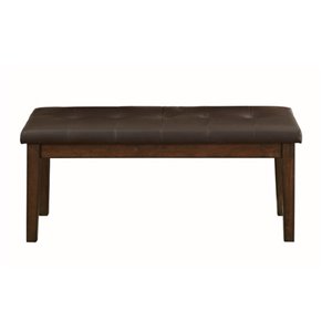 HomeTrend Wieland Rectangular Dining Bench - Brown