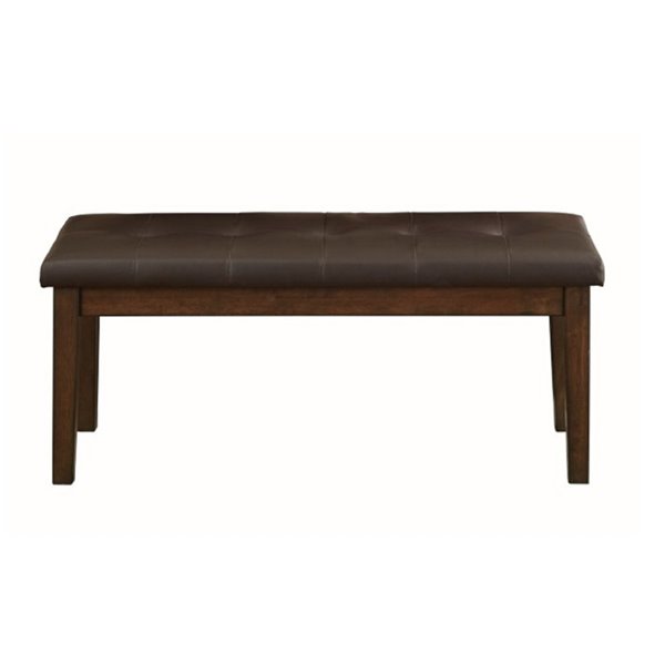 Banc rectangulaire de salle à manger avec tissu Wieland de HomeTrend, brun