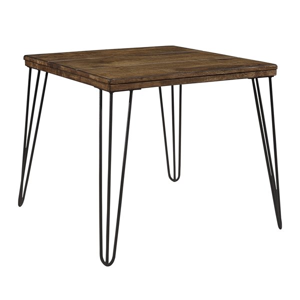 HomeTrend Kellson Square Oak Table - Brown