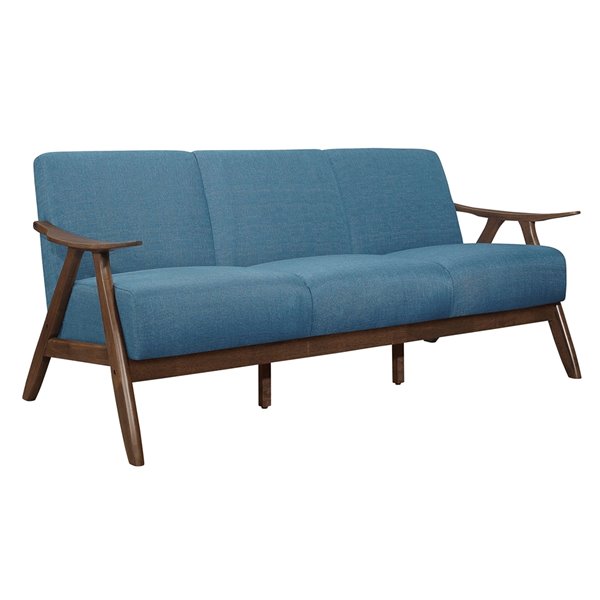 Sofa moderne Damala de HomeTrend, polyester, bleu