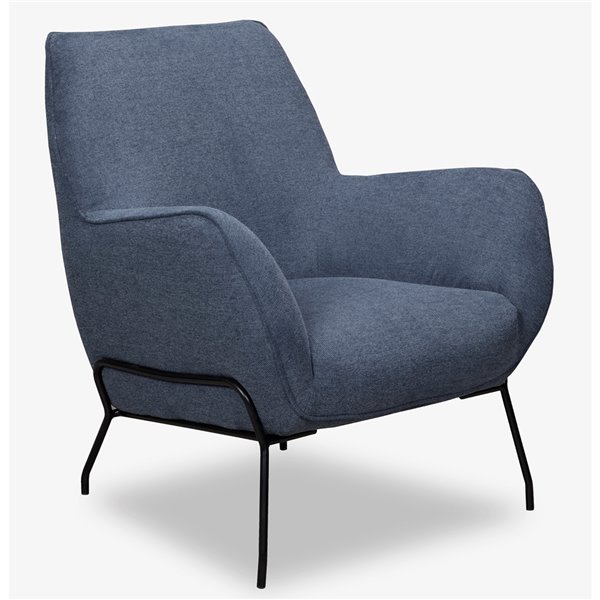 HomeTrend Lilly Modern Plush Accent Chair Blue 1223BL RONA