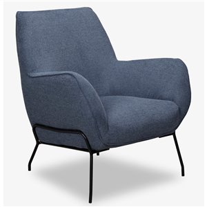 Chaise d'appoint moderne en polyester Lilly de HomeTrend, bleu