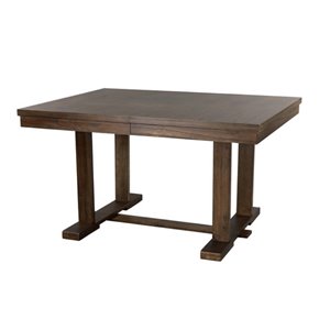 HomeTrend Weiland Rectangular Extending Dining Table - Wood Veneer - Light Rustic Brown