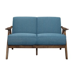 Causeuse moderne Damala de HomeTrend, polyester, bleu