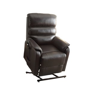 Fauteuil inclinable électrique moderne Kellan de HomeTrend, brun foncé
