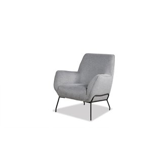 Chaise d'appoint moderne en polyester Lilly de HomeTrend, gris