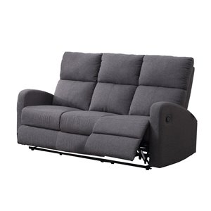 Sofa inclinable décontracté Florence de HomeTrend, polyester/mélange de polyester, gris