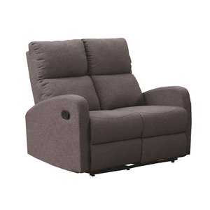 Causeuse inclinable décontractée Florence de HomeTrend, polyester/mélange de polyester, gris