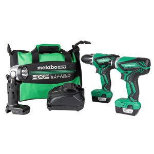 MetaboHPT 2-Tool 12-Volt Lithium-Ion Power Tool Combo Kit with Soft Case (2-Battery Included)