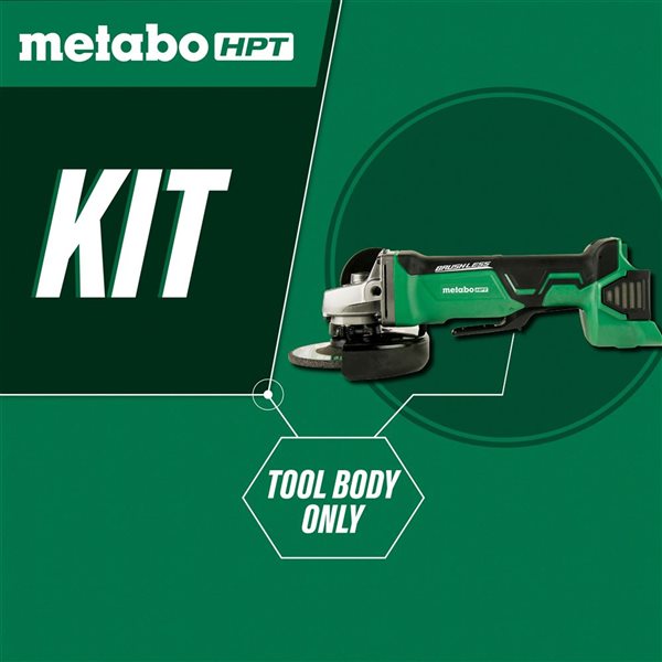 METABO HPT MetaboHPT MultiVolt 4.5-in Wheel 36-Volt Paddle Switch Brushless  Cordless Angle Grinder G3612DBQ6M RONA