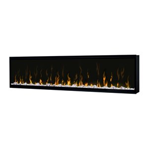 Foyer électrique linéaire encastrable noir de 60 po L. 8530 BTU IgniteXL de Dimplex