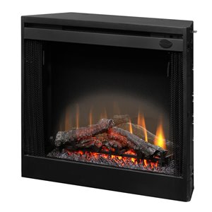 Dimplex 33-in W Black Slim Line Electric Fireplace Insert with LED Flame Technology