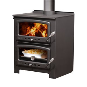 Poêle à bois combustible Nectre N550 - Aire de chauffage de 1000 pi² - noir