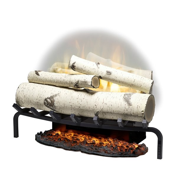 Dimplex Revillusion Plug-In Fireplace Logs Set with Remote - 5118-BTU - 25-in - Birch