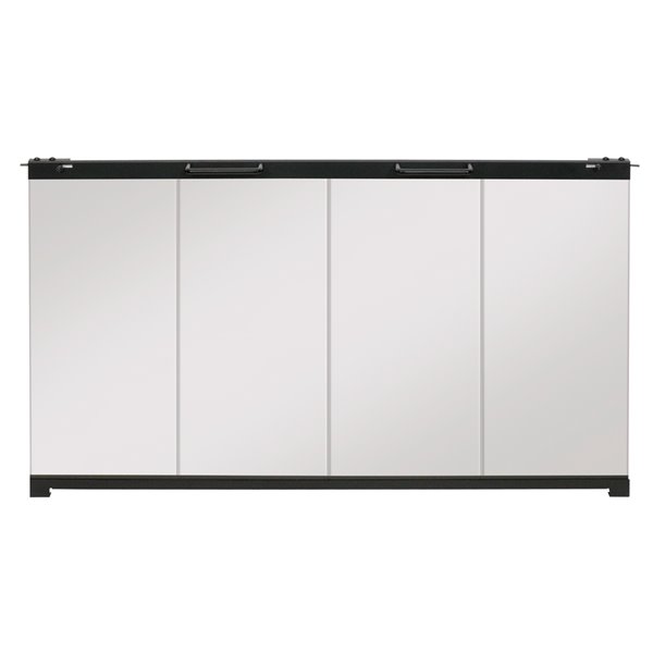 Porte de foyer électrique BF pliante de Dimplex en verre trempé, 35 po à 43 po L x 22 1/2 po à 27 1/2 po H, clair