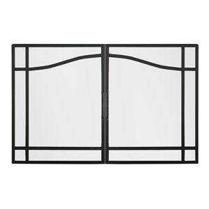 Dimplex BF Cabinet-Style Fireplace Door with Clear Tempered Glass - 30-in to 37-in W x 22-1/2-in to 29-1/2-in H - Black