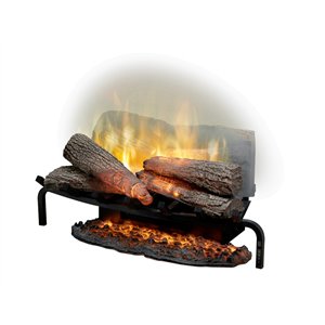 Dimplex Revillusion Plug-In Fireplace Logs Set with Remote - 5118-BTU - 25-in - Black
