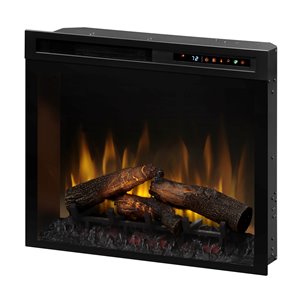 Foyer électrique encastrable 28 po 1500 W noir Multi-Fire XHD de Dimplex avec télécommande