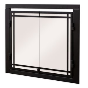 Porte foyer électrique Revillusion style cabinet par Dimplex en verre trempé, 30 po à 37 po L x 25 1/2 po à 32 1/2 po H
