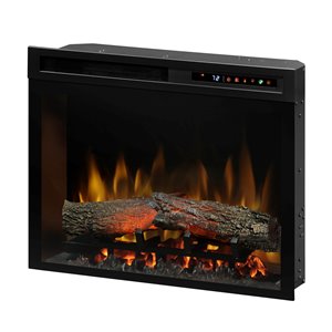 Foyer électrique encastrable 23 po 1500 W noir Multi-Fire XHD de Dimplex avec télécommande