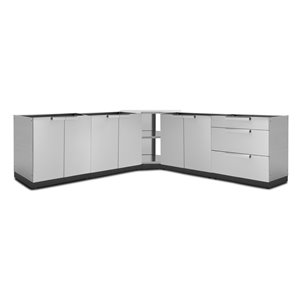Cuisine extérieure modulaire NewAge Products en acier inoxydable, 5 pièces