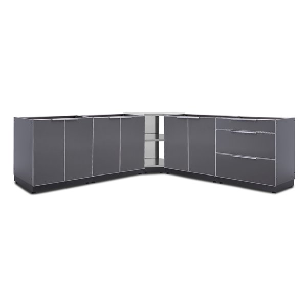 NewAge Products Outdoor Kitchen Modular Cabinet Set - Slate Grey -5-Piece