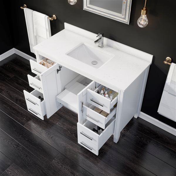 SPA BATHE Meublelavabo de salle de bain Jack 48 po avec dessus en