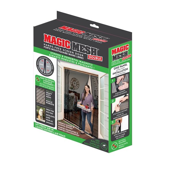 Magic Mesh Double Hands Free Screen, Magnetic Screen For Patio Sliding Door